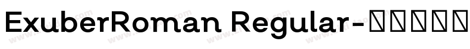 ExuberRoman Regular字体转换